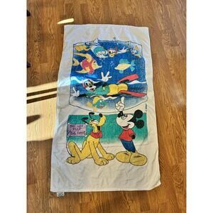 Vintage 80s 90s Disney‎ Towel Mickey Pluto Goofy
